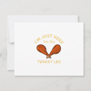 Funny Erntedank Food Ich bin nur hier für den Turk Karte