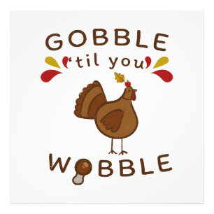 Funny Erntedank - GOBBLE BIS SIE WOLL VINTAG Fotodruck