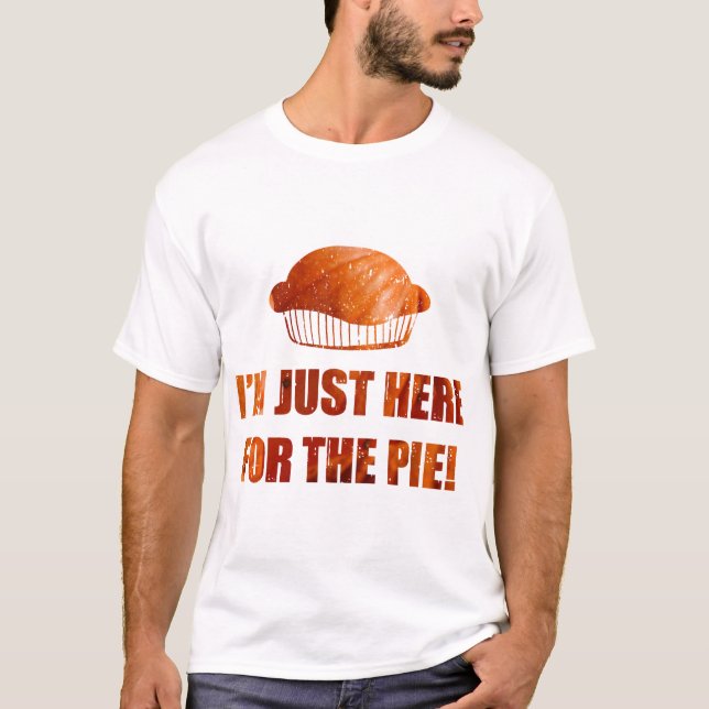 Funny Erntedank Hier für Pie Pumpkin T-Shirt (Vorderseite)