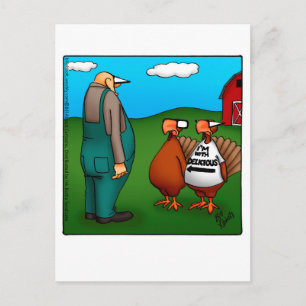 Funny Erntedank "I m With Delicious" Postcard Feiertagspostkarte