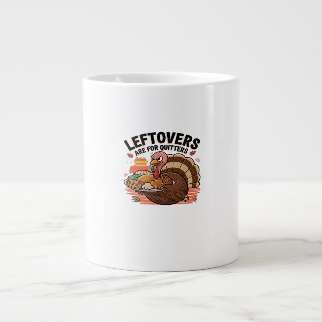 Funny Erntedank - Leftovers sind für Quittung Jumbo-Tasse (Vorderseite)