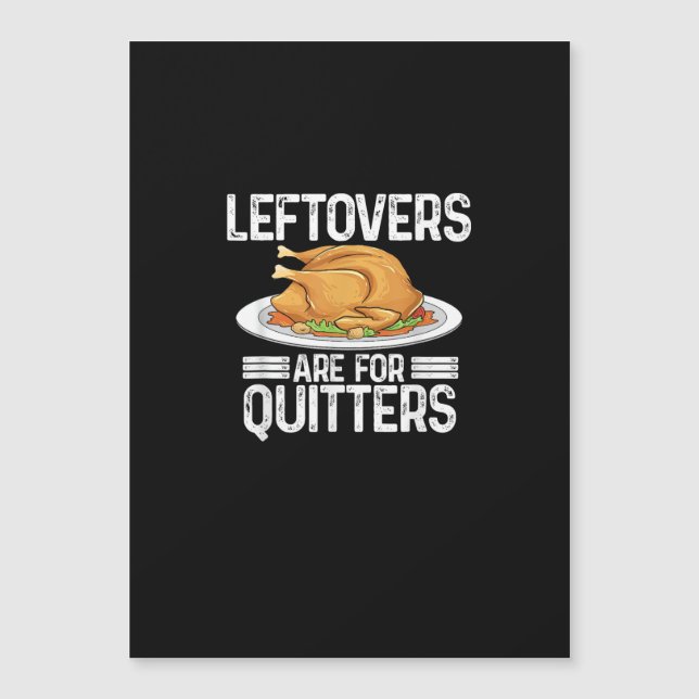 Funny Erntedank Outfit Leftovers sind für Ruhe Magnetkarte (Vorderseite)