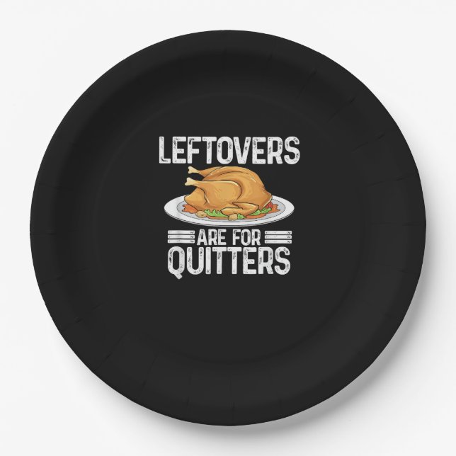 Funny Erntedank Outfit Leftovers sind für Ruhe Pappteller (Vorderseite)