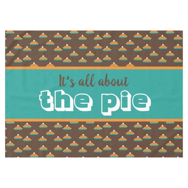 Funny Erntedank Pumpkin Pie Tischdecke (Vorderseite (Horizontal))