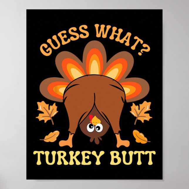 Funny Erntedank Ratet, was Türkei Hintern Poster (Vorne)