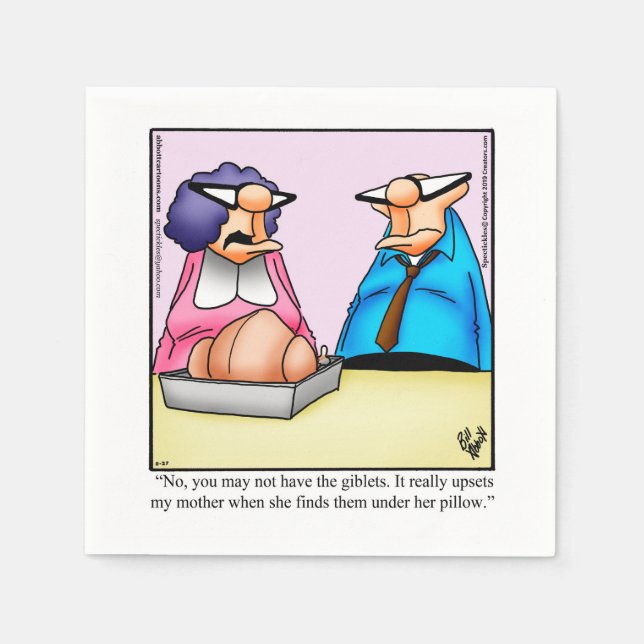 Funny Erntedank Spaß Cocktail Napkins Serviette (Vorderseite)