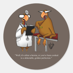 Funny Erntedank Spaß Round Stickers