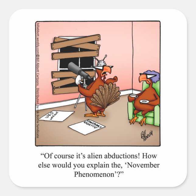 Funny Erntedank Stickers "November Phänomenon" (Vorderseite)