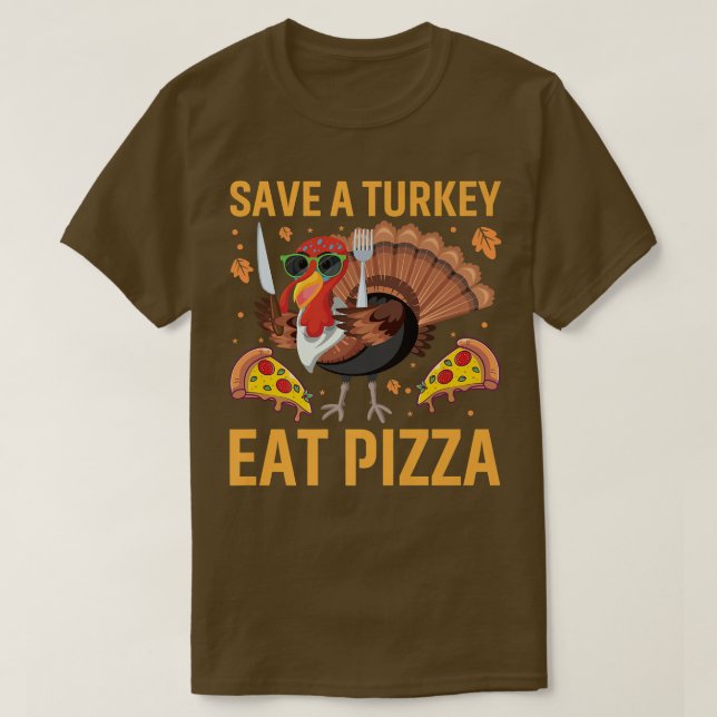 Funny Erntedank T-Shirt Rettete eine Türkei essen  (Design vorne)
