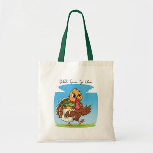 Funny Erntedank Tasche - Gobble Green Go Clean Su