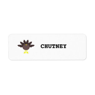 Funny Erntedank Türkei Custom Food Labels
