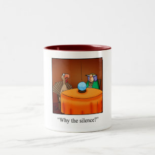 Funny Erntedank Türkei Fortune Cartoon Geschenke! Zweifarbige Tasse