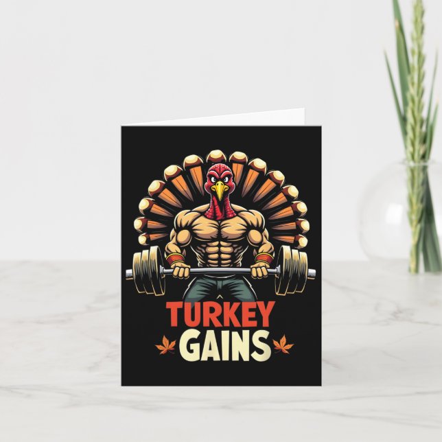 Funny Erntedank Türkei gewinnt Motivation Gym Wor Karte (Vorderseite)