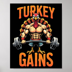 Funny Erntedank Türkei gewinnt Motivation Gym Wor Poster