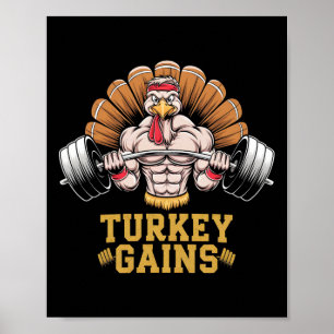 Funny Erntedank Türkei gewinnt Motivation Gym Wor Poster