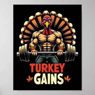 Funny Erntedank Türkei gewinnt Motivation Gym Wor Poster