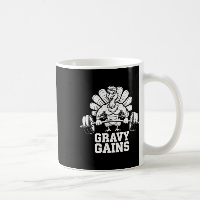Funny Erntedank Türkei Gravy Gains Motivation G Kaffeetasse (Rechts)