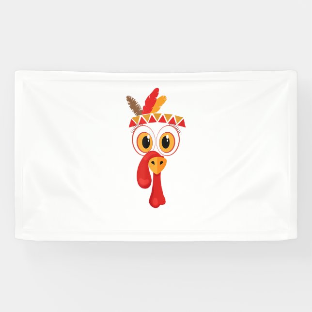 Funny Erntedank Türkei konfrontiert indischen Feat Banner (Horizontal)