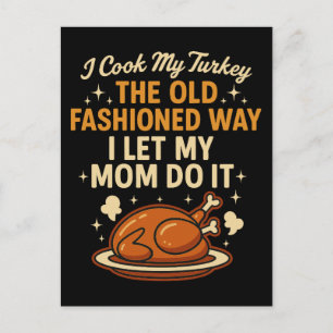Funny Erntedank Türkei Mama Joke Feiertagspostkarte