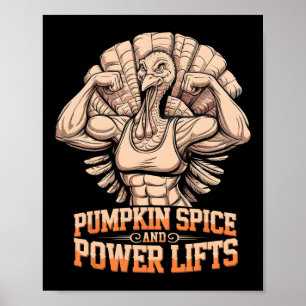 Funny Erntedank Türkei Powerlift Gym Workout Poster