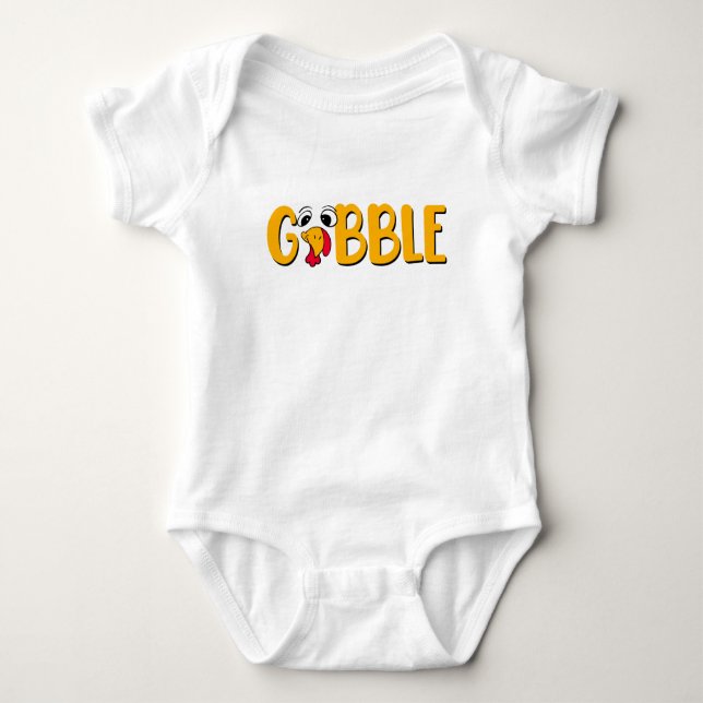 Funny Erntedank Turkey Baby Bodysuit Baby Strampler (Vorderseite)