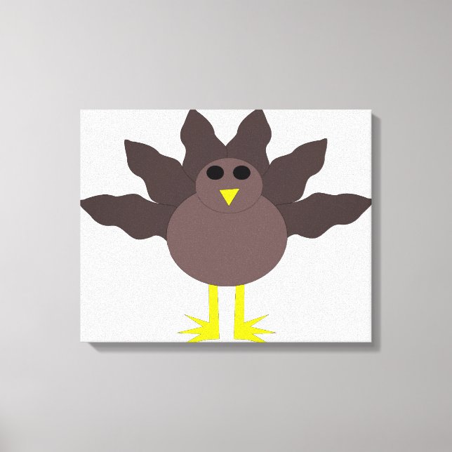 Funny Erntedank Turkey Canvas Print Leinwanddruck (Vorderseite)