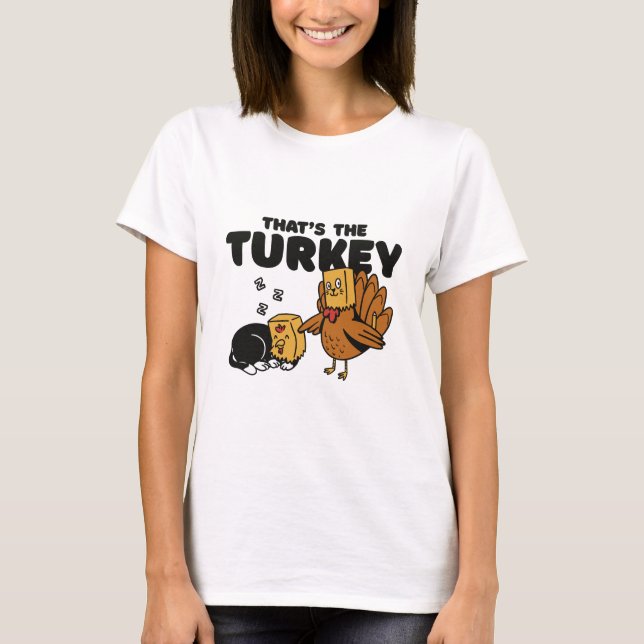 FUNNY ERNTEDANK TÜRKEY CAT, DAS IST DIE TÜRKEI T-Shirt (Vorderseite)
