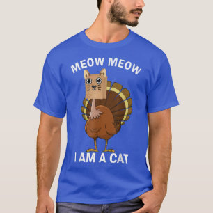 Funny Erntedank Turkey Cat Meow Kostüme Türkei T-Shirt