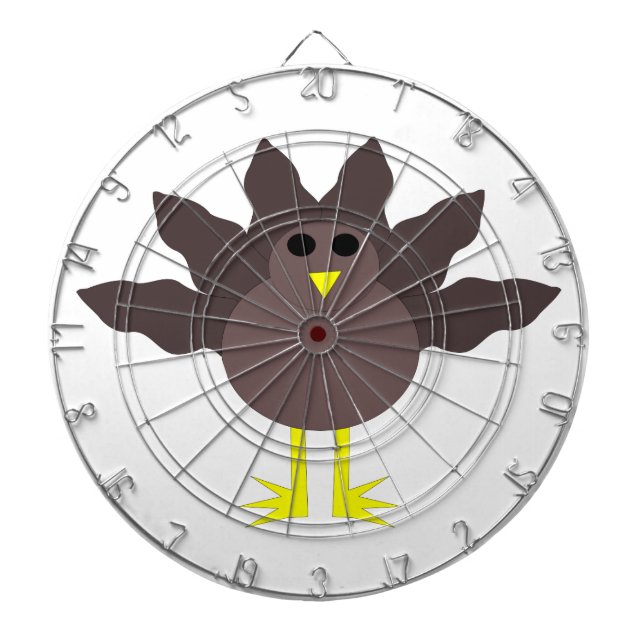 Funny Erntedank Turkey Dart Board Dartscheibe (vorne)