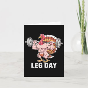 Funny Erntedank Turkey Leg Day Motivation Gym W Karte