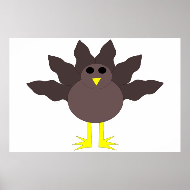 Funny Erntedank Turkey Poster (Vorne)