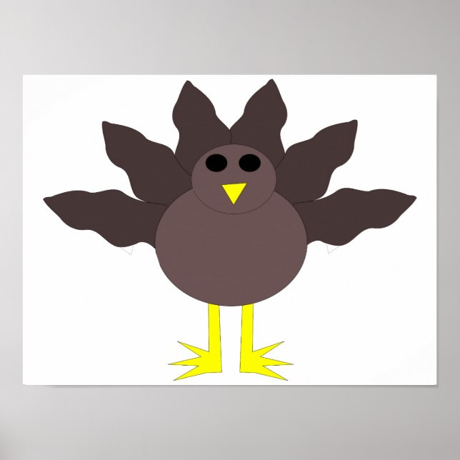 Funny Erntedank Turkey Poster (Vorne)