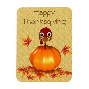 Funny Erntedank Turkey - Pumpkin - Magnet