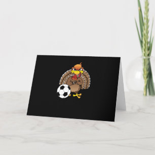 Funny Erntedank Turkey Soccer Geschenk Karte