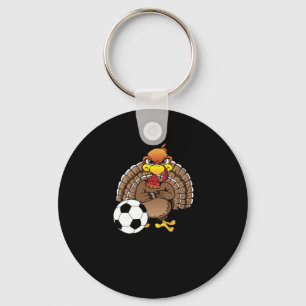 Funny Erntedank Turkey Soccer Geschenk Schlüsselanhänger
