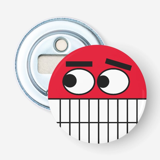 Funny errötet rotes Gesicht Magnetflaschenöffner Flaschenöffner (Vorderseite)