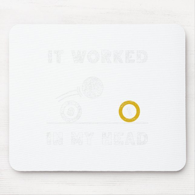 Funny es funktioniert in meinem Kopf Billiard 8 Ba Mousepad (Vorne)