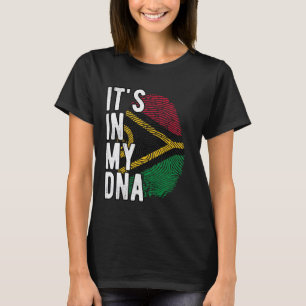 Funny es ist in meiner DNA Vanuatu-Flagge Fingerpr T-Shirt