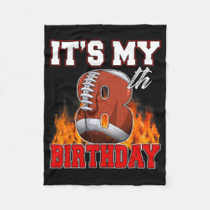 Funny Es ist mein 8. Geburtstag 8 Jahre alter Fußb Fleecedecke