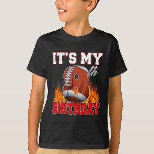 Funny Es ist mein 8. Geburtstag 8 Jahre alter Fußb T-Shirt