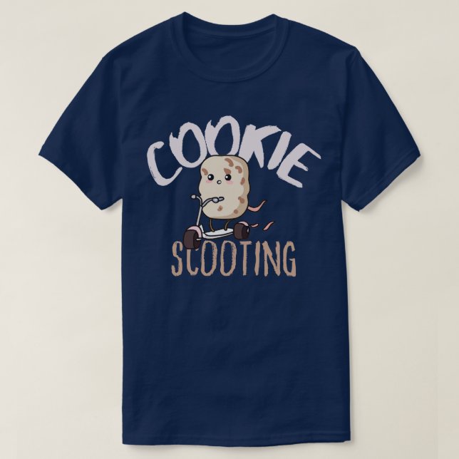 Funny EScooter Niedlich Kawaii Cookie Driving Scoo T-Shirt (Design vorne)