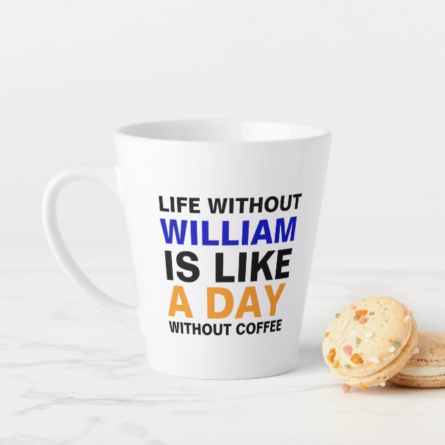 Funny Espresso Cup für Männer | Name Monogram-Gesc Milchtasse (Beispiel)