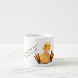 Funny Espresso Cup mit Happy Duck - Lächeln Espressotasse