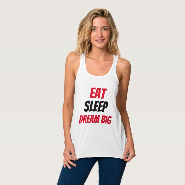 Funny! Essen Schlafen Traum Big Tank Top (Vorderseite Vollansicht)