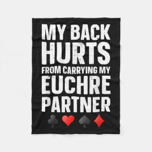 Funny Euchre Kunst für Männer Frauen Euchre Partne Fleecedecke