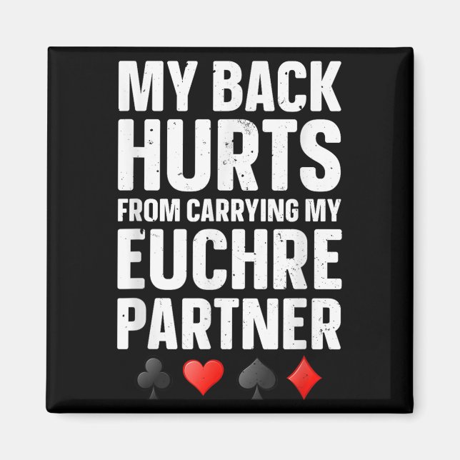 Funny Euchre Kunst für Männer Frauen Euchre Partne Magnet (Vorne)