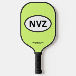 Funny Euro Abkürzung Oval NVZ Custom Pickleball Schläger