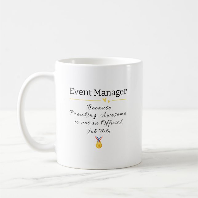 Funny Event Manager Wertschätzung Kaffeetasse (Links)