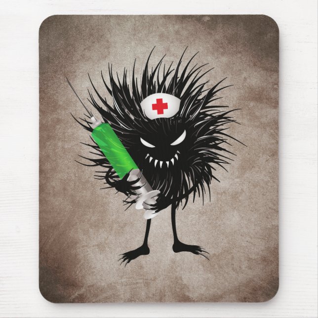 Funny Evil Character Nurse Syringe Gothic Mousepad (Vorne)