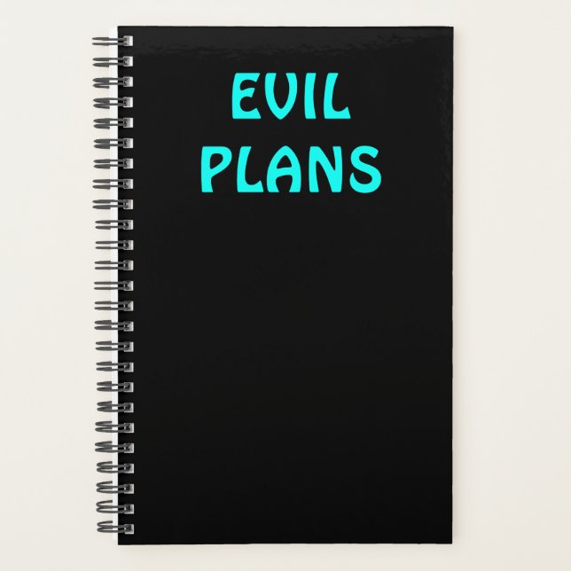 Funny "EVIL PLANS" Planner Planer (Vorderseite)